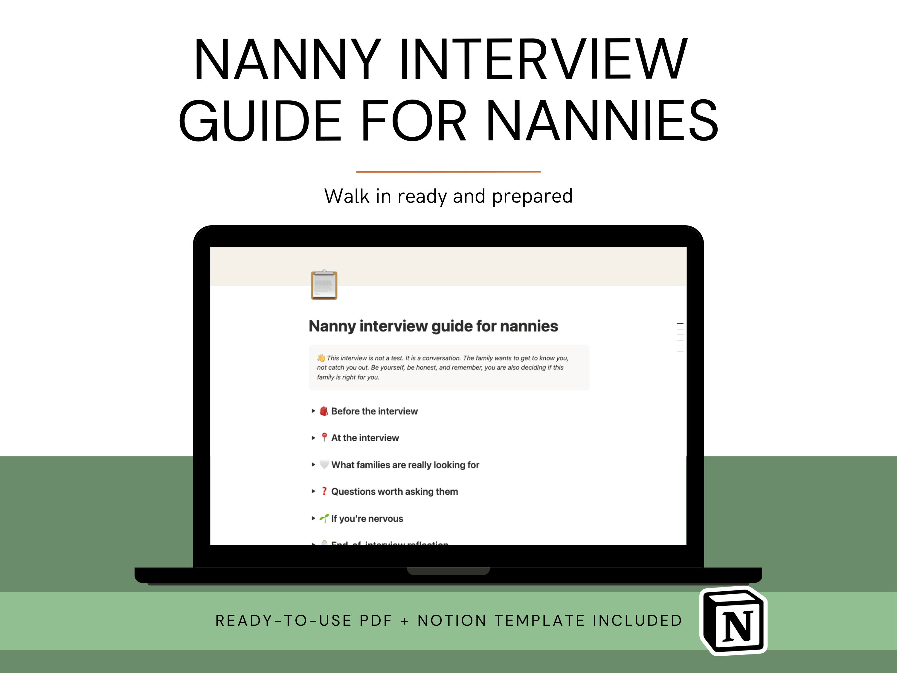 Nanny Interview Guide for Nannies - walk in ready and prepared